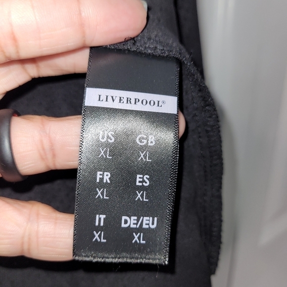 LIVERPOOL Women's Perforated Draped Open Front Faux Suede Blazer Jacker - Picture 5 of 7